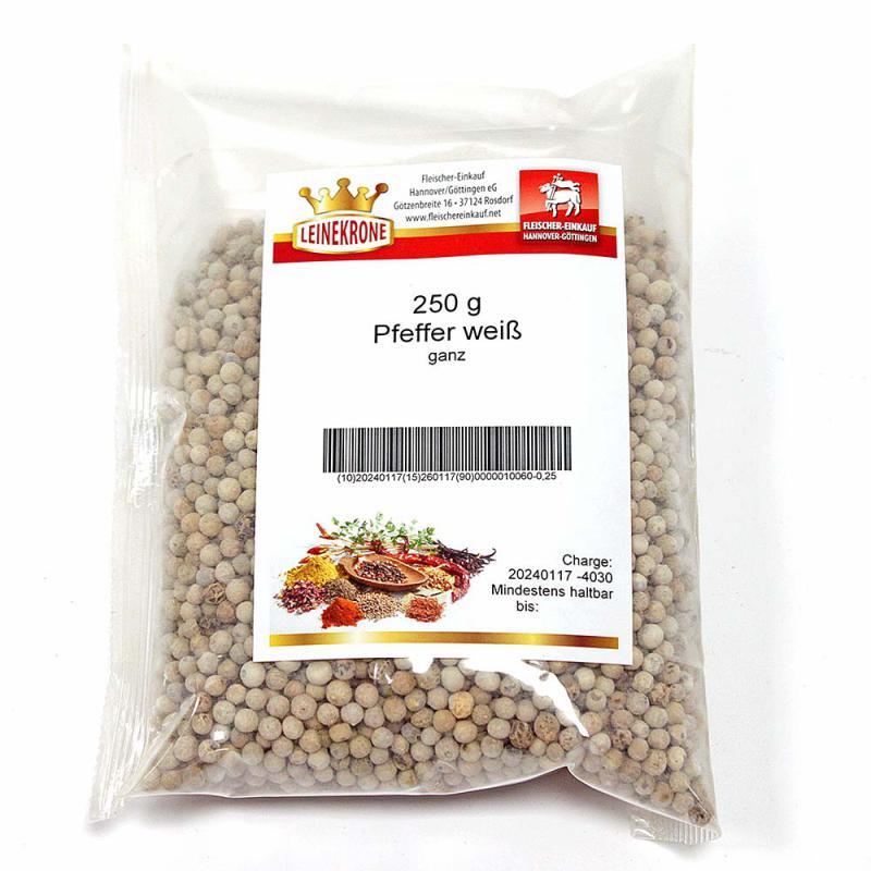 Pfeffer weiss ganz verpackt 250 g